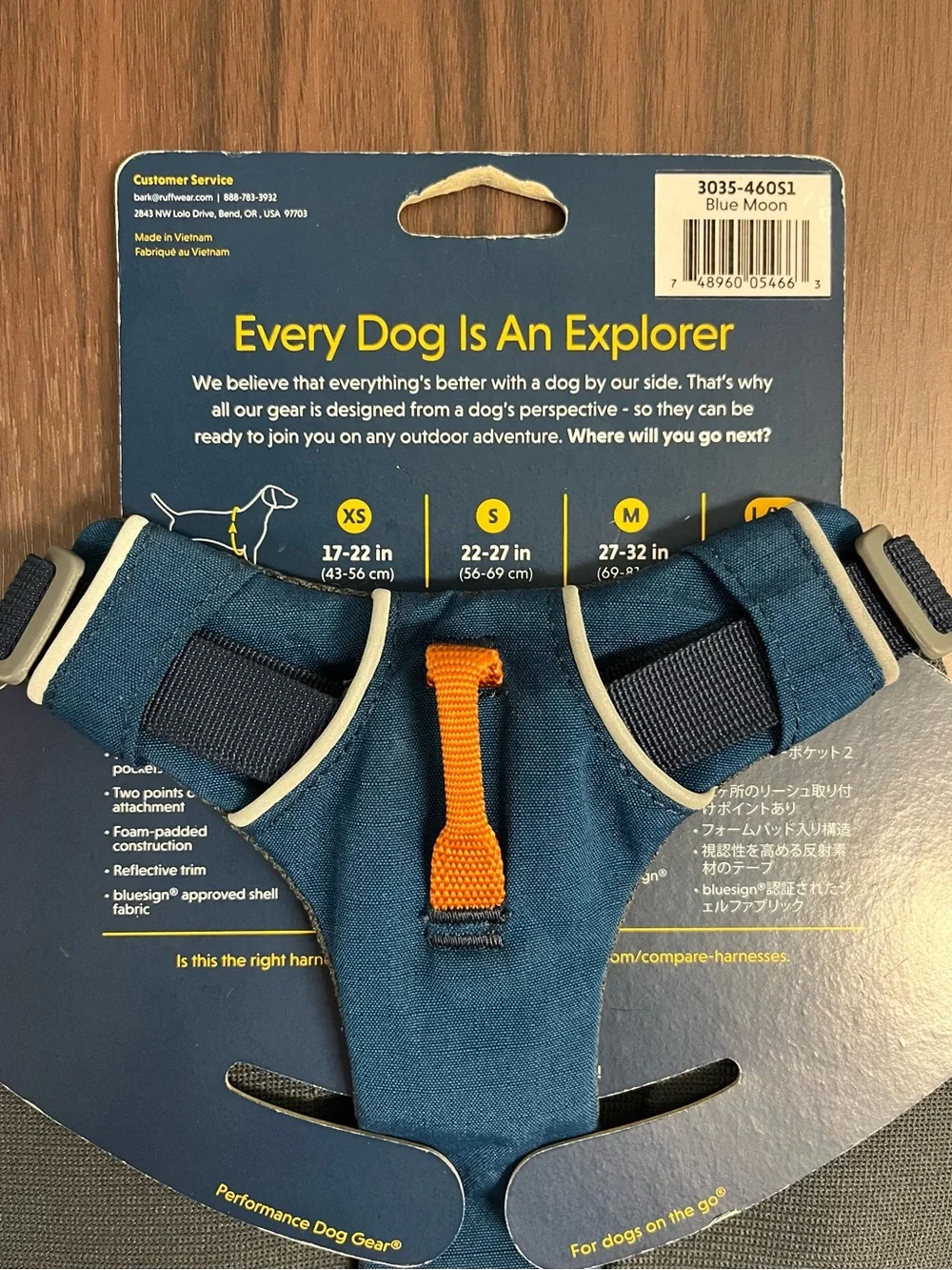 Ruffwear Switchbak Dog Harness XS Blue Moon New Pockets Handle 3035-460S1